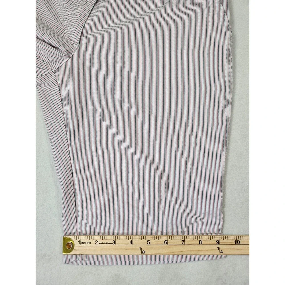 Adidas ClimaLite Golf‎ Shorts Womens 6 Pink Grey Striped Performance Active
